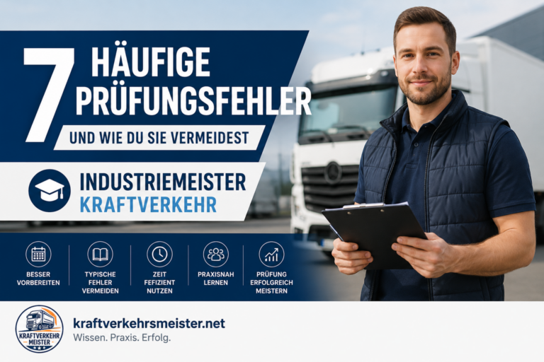 Industriemeister Kraftverkehr – Die 7 häufigsten Fehler in der Prüfung